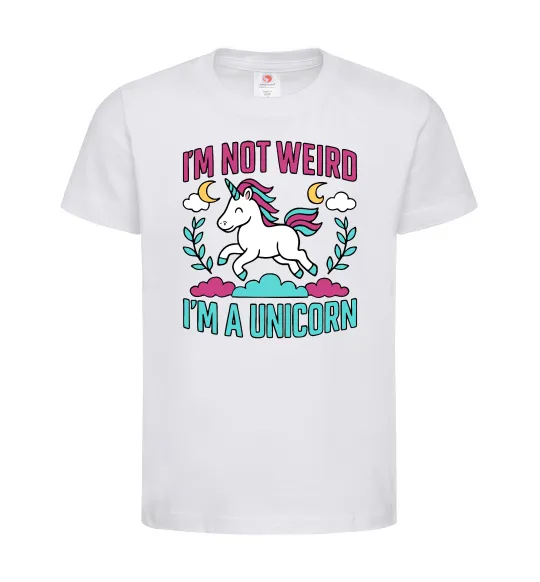 Дитяча футболка I`m not weird Білий фото
