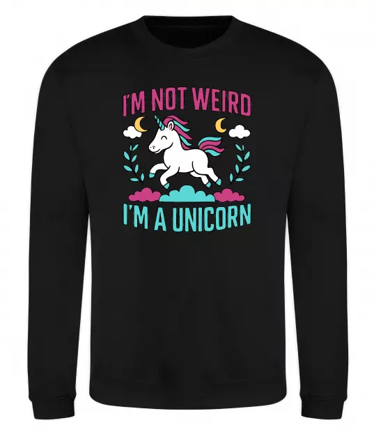 Свитшот I`m not weird Черный фото