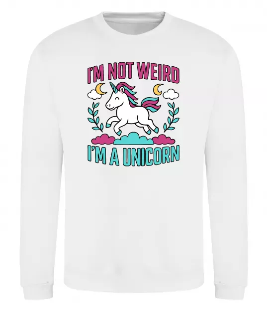 Свитшот I`m not weird Белый фото