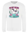 Свитшот I`m not weird Белый фото