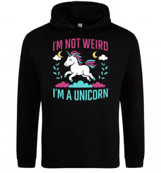 Мужская толстовка (худи) I`m not weird Черный фото