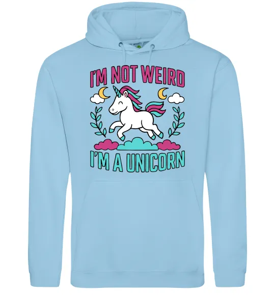 Жіноча толстовка (худі) I`m not weird Блакитний фото