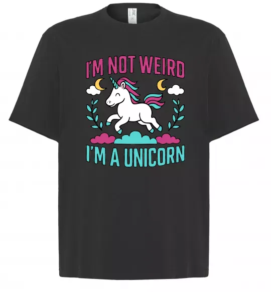 Футболка Оверсайз I`m not weird Черный фото