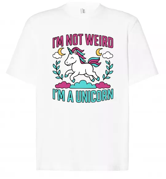 Футболка Оверсайз I`m not weird Белый фото