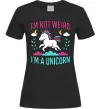 Женская футболка I`m not weird Черный фото