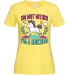Женская футболка I`m not weird Лимонный фото