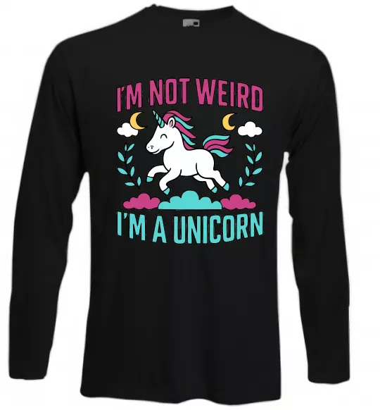 Лонгслив I`m not weird Черный фото