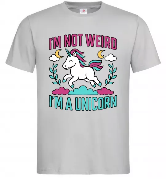 Чоловіча футболка I`m not weird Сірий фото