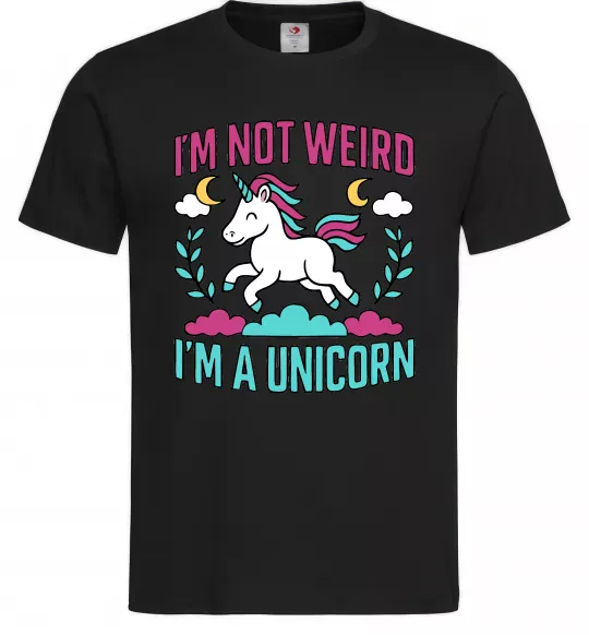 Чоловіча футболка I`m not weird Чорний фото