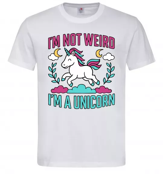 Чоловіча футболка I`m not weird Білий фото