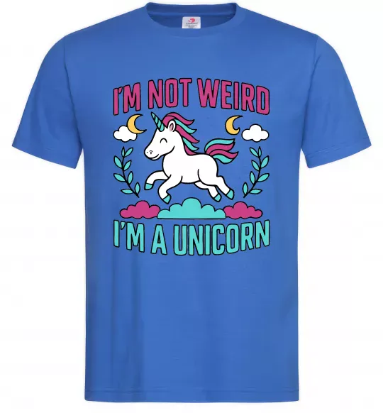 Чоловіча футболка I`m not weird Яскраво-синій фото