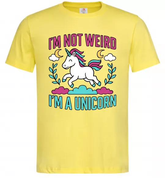 Чоловіча футболка I`m not weird Лимонний фото