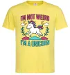 Чоловіча футболка I`m not weird Лимонний фото