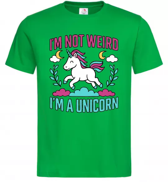 Чоловіча футболка I`m not weird Зелений фото