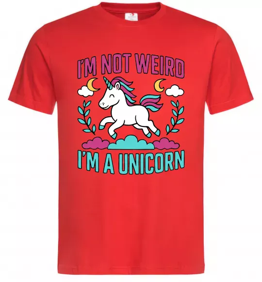 Чоловіча футболка I`m not weird Червоний фото