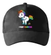 Кепка I poop rainbows Черный фото