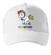 Кепка I poop rainbows Белый фото