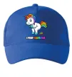 Кепка I poop rainbows Ярко-синий фото