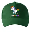 Кепка I poop rainbows Темно-зеленый фото