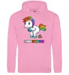 Мужская толстовка (худи) I poop rainbows Розовый фото
