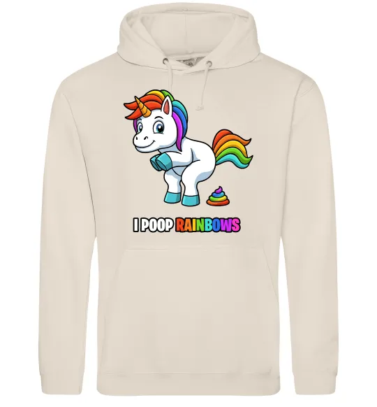 Женская толстовка (худи) I poop rainbows Таш фото