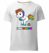 Мужская премиум футболка I poop rainbows Белый фото