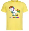 Чоловіча футболка I poop rainbows Лимонний фото