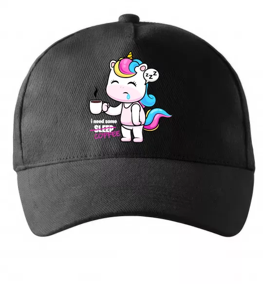 Кепка I need some coffee Чорний фото