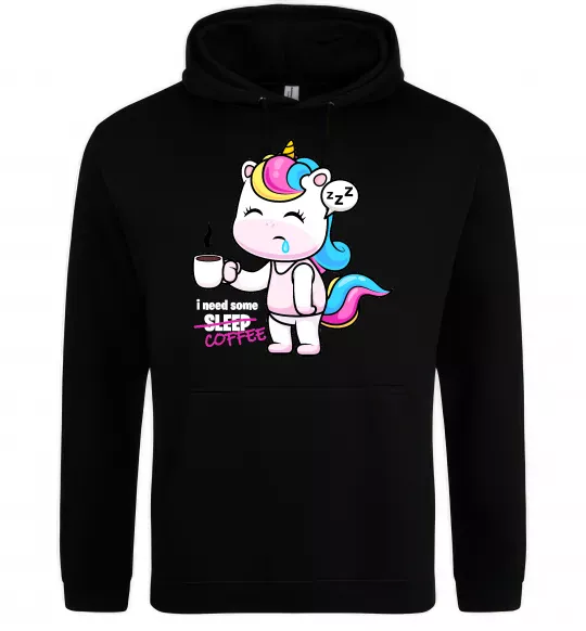 Женская толстовка (худи) I need some coffee Черный фото