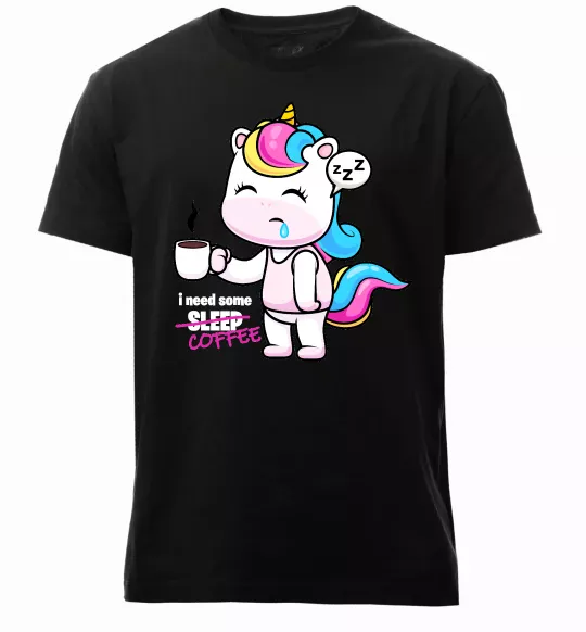 Мужская премиум футболка I need some coffee Черный фото