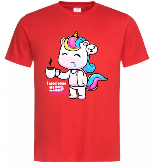 Мужская футболка I need some coffee Красный фото