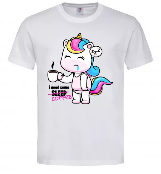 Мужская футболка I need some coffee Белый фото