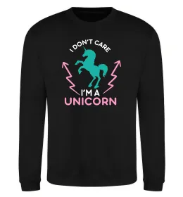 Свитшот I`m unicorn Черный фото