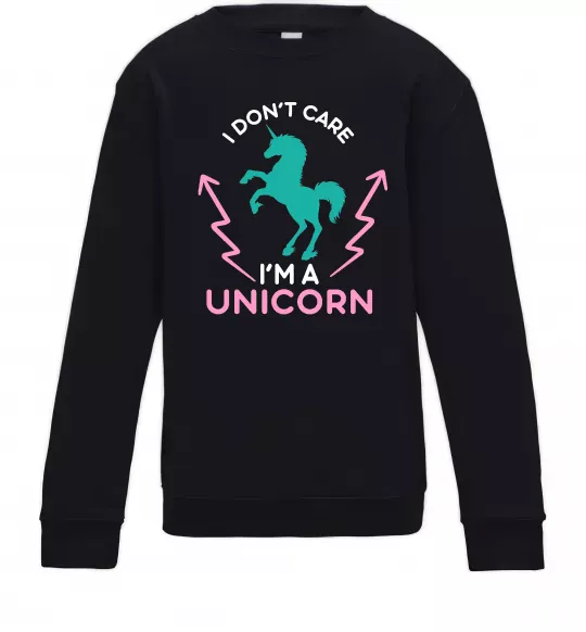 Детский Свитшот I`m unicorn Черный фото