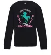 Детский Свитшот I`m unicorn Черный фото