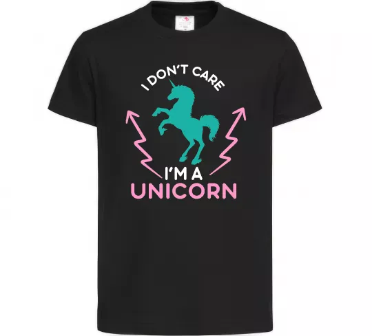 Детская футболка I`m unicorn Черный фото