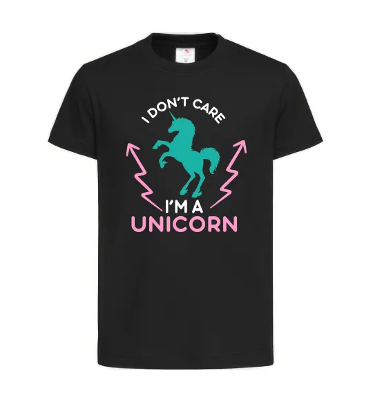 Дитяча футболка I`m unicorn Чорний фото