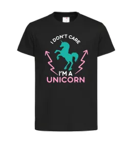 Дитяча футболка I`m unicorn Чорний фото