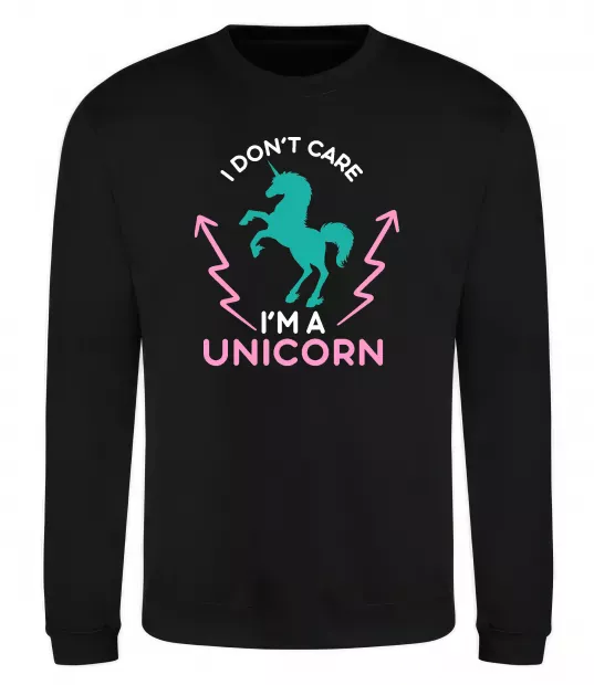 Свитшот I`m unicorn Черный фото