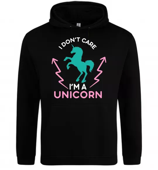 Мужская толстовка (худи) I`m unicorn Черный фото