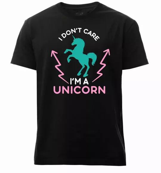 Мужская премиум футболка I`m unicorn Черный фото