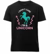 Мужская премиум футболка I`m unicorn Черный фото