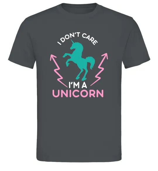 Чоловіча футболка I`m unicorn Графіт фото