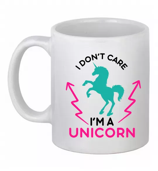 Чашка керамічна I`m unicorn Білий фото