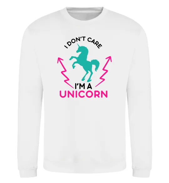 Свитшот I`m unicorn Белый фото