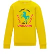 Детский Свитшот I`m unicorn Солнечно желтый фото