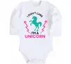 Дитячий бодік I`m unicorn Білий фото