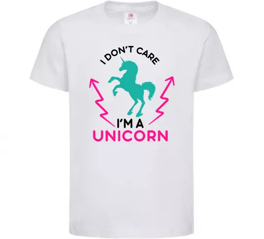 Детская футболка I`m unicorn Белый фото