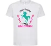 Детская футболка I`m unicorn Белый фото