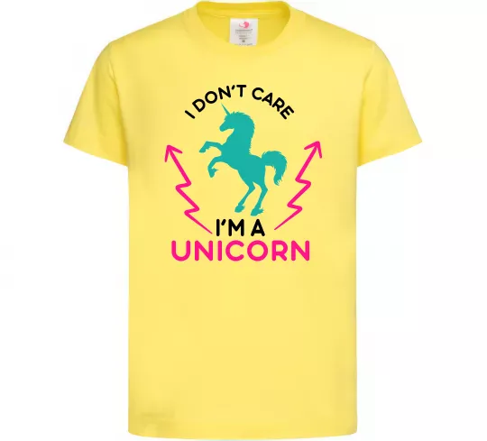 Детская футболка I`m unicorn Лимонный фото